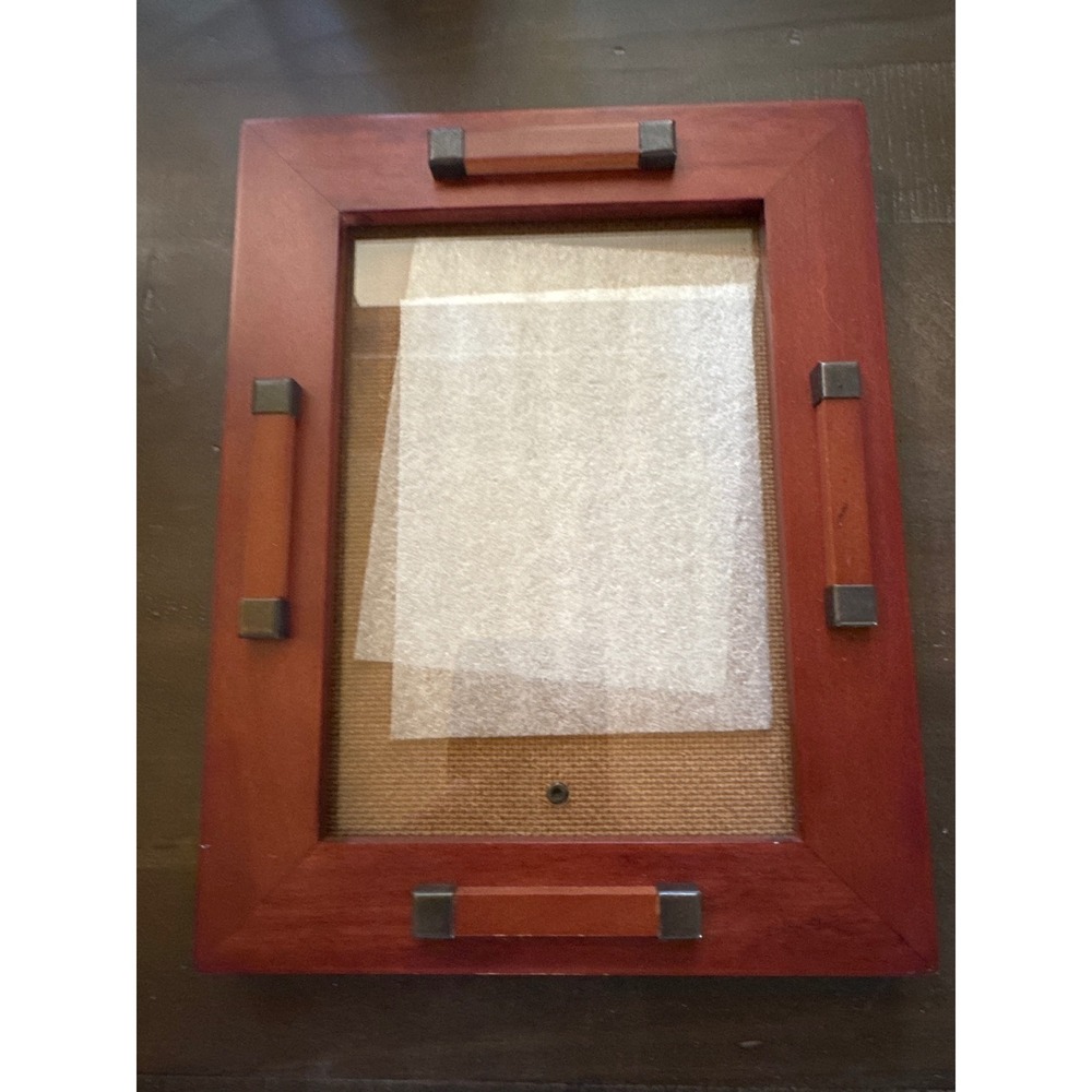 Fetco Home Decor Wood Picture Frame 4x6 Mission Style Cherry Finish Tabletop